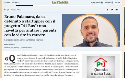 Bruno Palamara, da ex detenuto a startupper con il progetto “41 Bus”: una navetta per aiutare i parenti con le visite in carcere